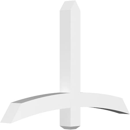 Ekena Millwork Bellingham Architectural Grade PVC Gable Bracket, 48"W x 32"H x 4"D x 4"F, 16/12 Pitch GBP048X32X0404BEL00